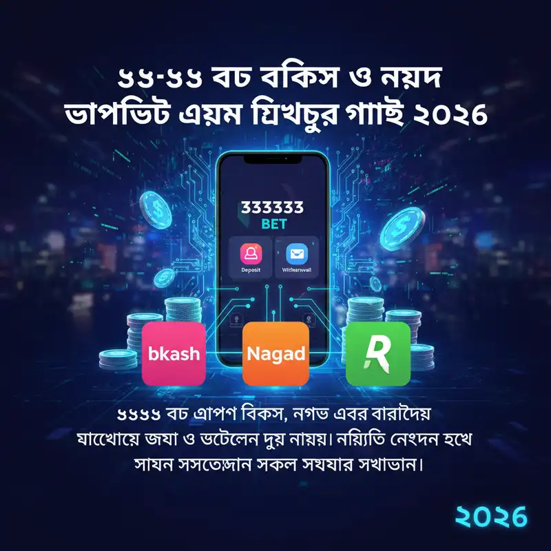 ৩৩৩৩ বেট বিকাশ ও নগদ ডিপোজিট গাইড ২০২৬